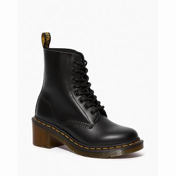 Dr Martens Clemency Smooth Kožené Lace Up - Cierne Cizmy Damske, D316SK